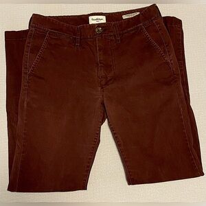 Goodfellow & Co Skinny fit Chinos in Maroon, size 29x30